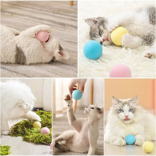 3 Leksaker för Katter i Fågelform med Kattmynta, Interaktiv
