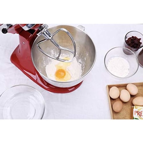 Polerad Flat Beater i Rostfritt Stål för 4,5 Qt - 5 Qt Tilt-Stand Mixer Tillbehör för Kökspade, Bakning - Pastr
