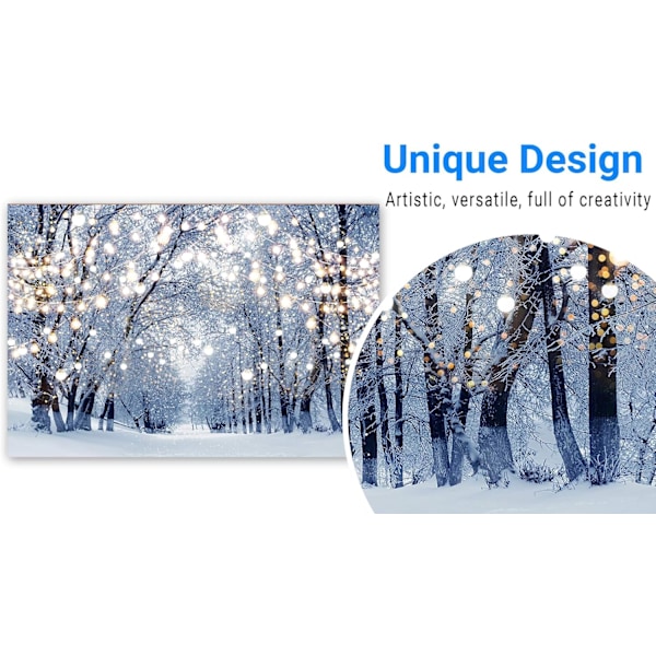 7x5ft Talvifiilis Tausta Ihmemaa Lumihiutale Valokuvaustaustaksi Bokeh Kimaltava Valkoinen Lumi Metsä Joulujuhla