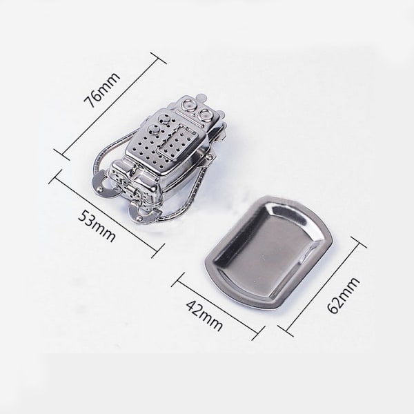 Te-filter, rustfrit stål robotform l løs teblad teinfuser husholdningste-si