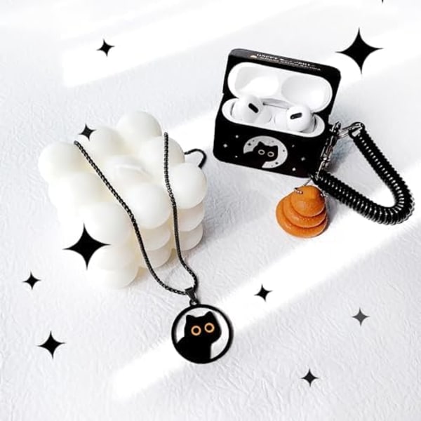 Katt Halsband för Tonårsflickor & Pojkar Halloween (Svart) - Fina Presenter för Kattälskare - Söt Smycken för Kvinnor - Goth Accessoar