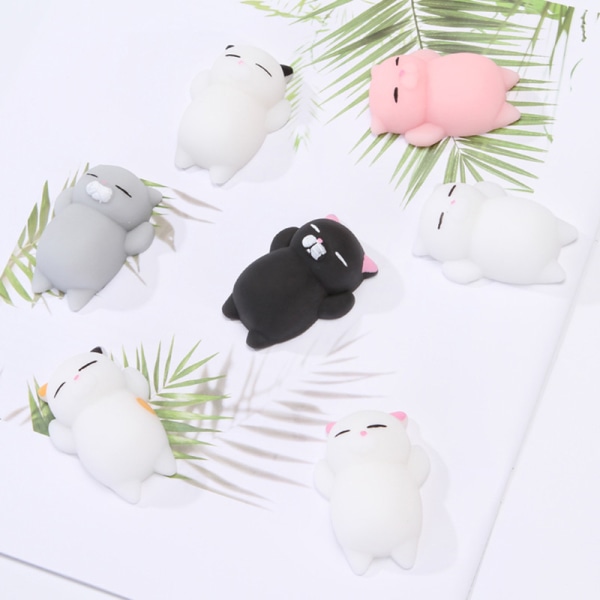 Anti-stressleker Katter Squishies Mini Cat Squeeze Leker Stress Mochi Kawaii Squishies Squishy Kawaii S