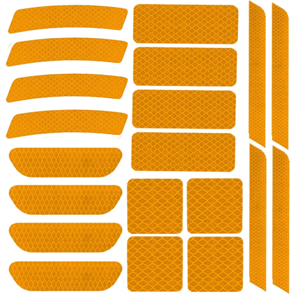 Sykkelrefleks/Reflekterende klistremerker（Oransje）, Sykkelhjulrefleks/