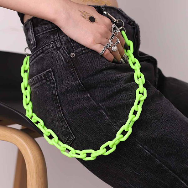 Hip Hop Jeans Bukser Kæde Punk Goth til Mænd Akryl Link Pung Kæde til Kvinder Hipster Chunky Tyk Pung Lomme Nøglekæde