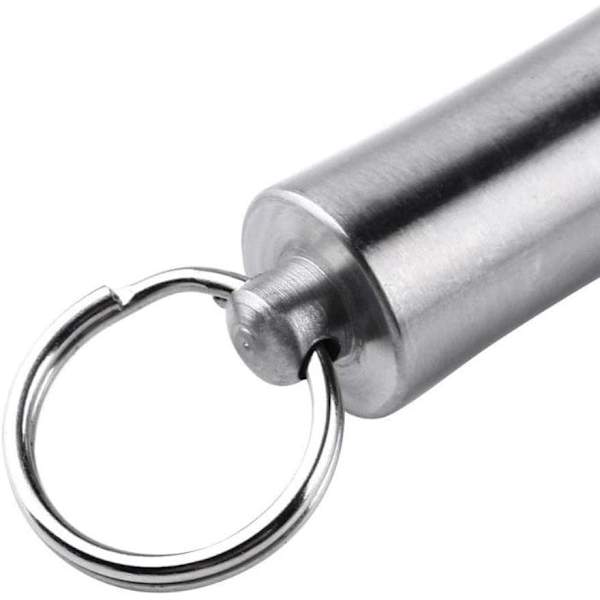 Tandpetarehållare i rostfritt stål, Bärbar tandpetare dispenser med nyckelring för handväska, utomhusresor, vardagsliv