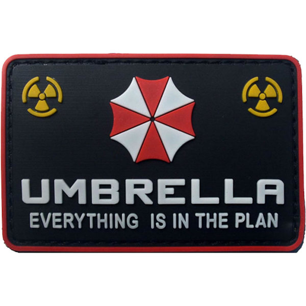 2 stk. Resident Evil Umbrella Corporation PVC-patch-badges