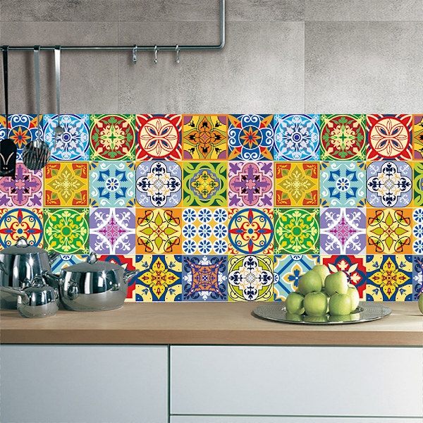 Kylpyhuoneen ja keittiön laattatarrat 5 kpl 100cm×20cm