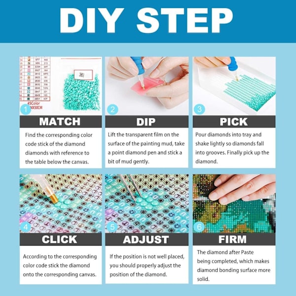 5D Diamantmålning Komplett Blomma, DIY Broderi Diamantmålning
