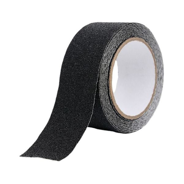 Svart, en bit, 5m x 2,5cm starkt självhäftande halkfri tejp anti-