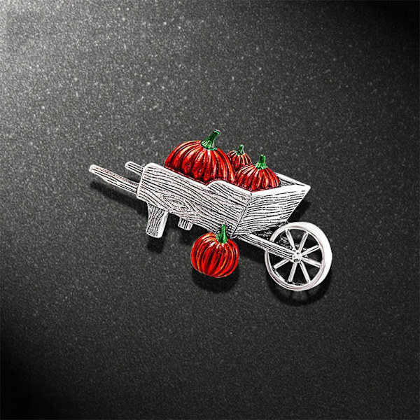 Rhinestone-koristellut Kurpitsavaunu Brooši Pin Naisille Tytöille Unisex Muodikkaat Sähköiset Halloween Kiitospäivä Broošit Rintataskun Napit