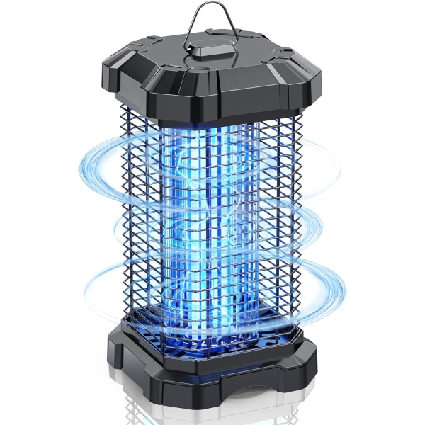 Bug Zapper utomhus, 4200V elektrisk myggzapper inomhus, insektsflugzapper vattentät wi