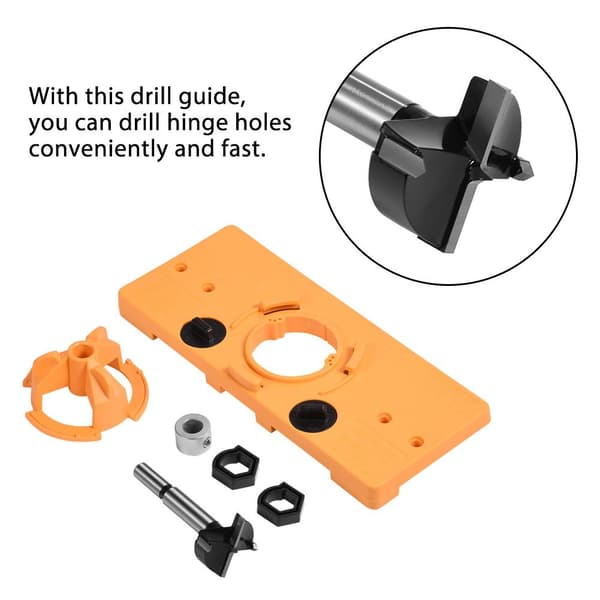 35 mm hengseljigg borehull drill guide kutter bit sett dør borehull mal/former bit sett for snekker system trebearbeiding