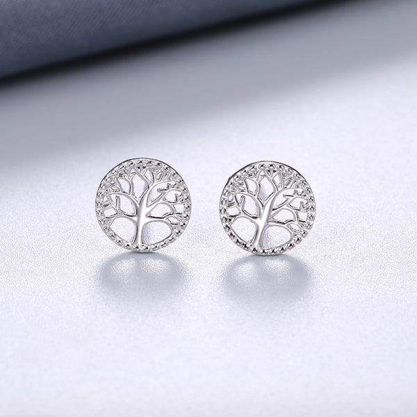 Livets träd örhängen för kvinnor 925 sterling silver för födelsedag