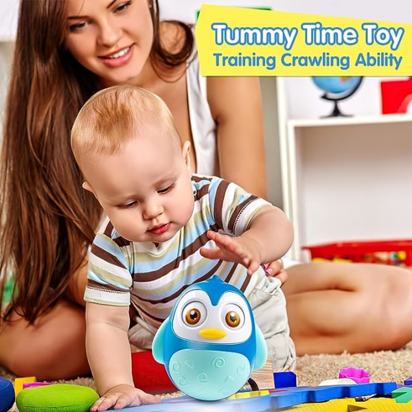 Roly Poly Baby för 6-12 månader, Tummy Time Wobbler Toys