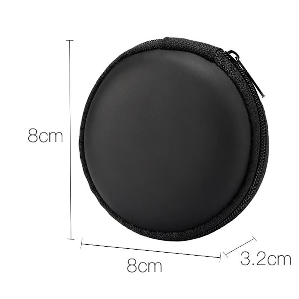 8 x 8 x 3,5 cm - Hörlursfodral Headset Hård Skyddande Väska - B