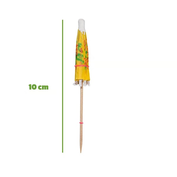 100-pak Cocktail Drink Paraply Picks, Cupcake Toppers, Luau Parasols Tandstikker til Tropisk Hawaiiansk Tiki Party Dekoration