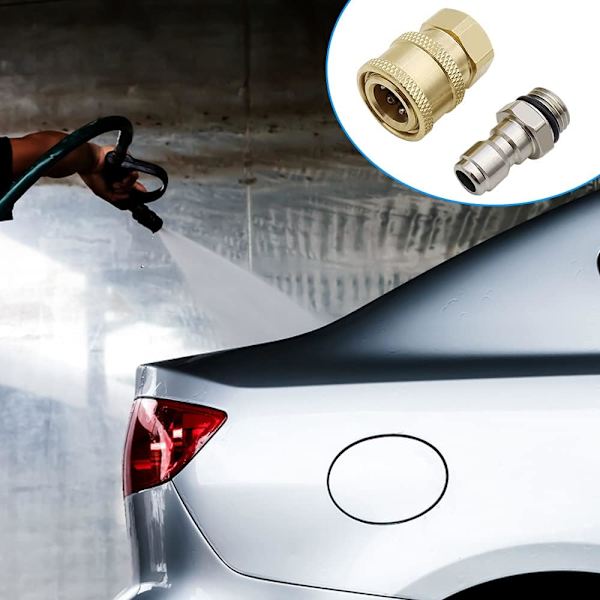 2 kpl 1/4'' Painepesurin pikaliitäntäliitin Messinki Adapteri Liitäntä Korkeapainepesurin liittimet Korkeapainepesurille
