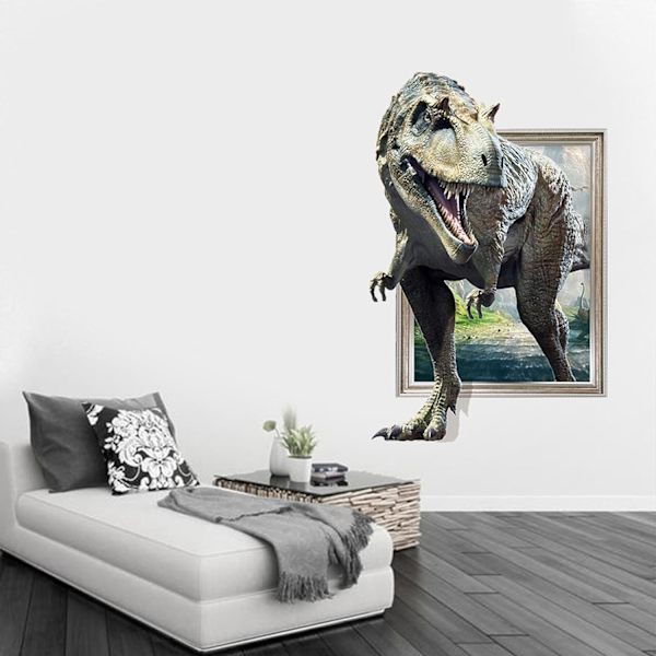 3D Dinosaur Wall Decal - til børns soveværelse, legerum, babypleje