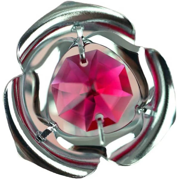 (sølv)Fritstående forkromet rose- og hjerteornament - Gaveideer | Kæreste | Kone