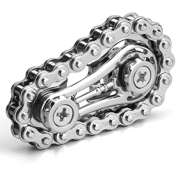 Montera Fidget Spinner Ring Leksaker för Barn Vuxna, Metall Fidget Sensory Cykelkedja Växlar Kub, EDC Nyhet Stress Rel