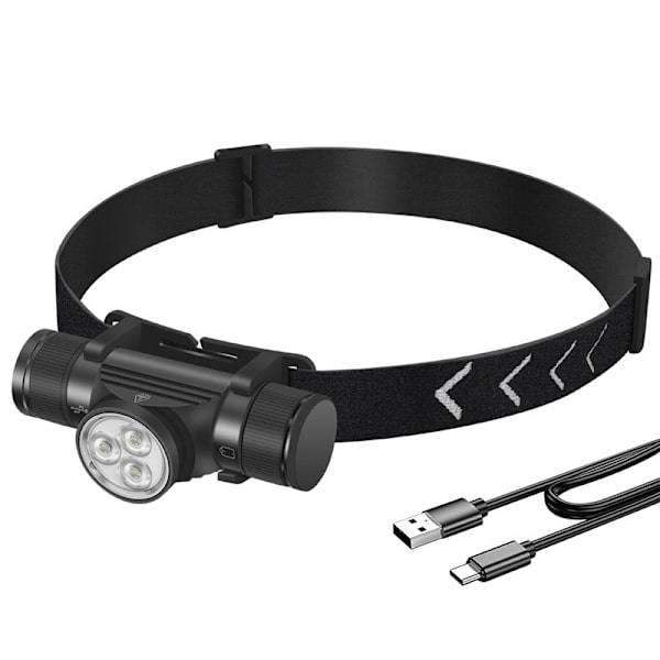 Hodelykt, 1500 lumen oppladbar LED-hodelykt, IP66 vanntett