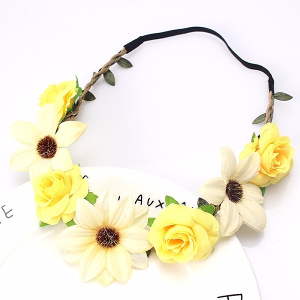 Sunflower headband (yellow, green, blue)