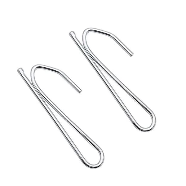 Crochets à Rideaux 4 Griffes - Acier Inoxydable - Lot De 30 - Argenté