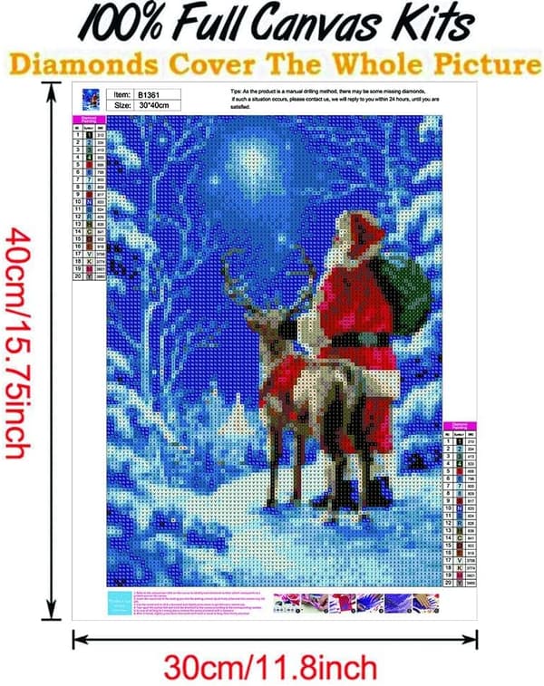 5D diamantmaleri 30x40cm juledekorasjon 25