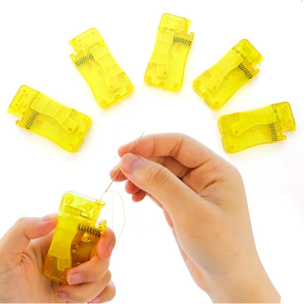 3.5x7.2cm 5 stk. Automatisk Nålitreder Enkel Nålitreder Verktøy Selvtråd Guide Plast Sy Tilbehør Synål Enhet for Håndsøm
