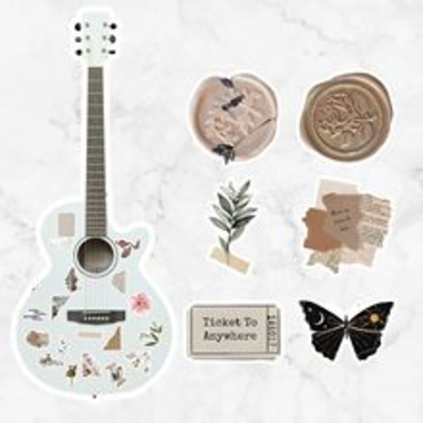 120 kpl Scrapbooking-tarroja, koristeellisia esteettisiä kirjatarrroja, vintage-tarroja, liimatarroja DIY-päiväkirjan scrapbooking-albumiin DIY-askarteluun Ei