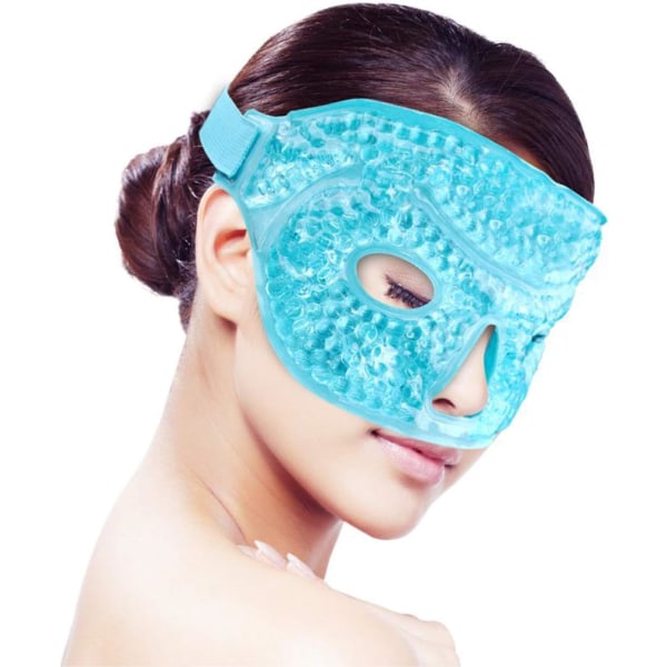 Ansikts-/ögonismask för kvinnor män, återanvändbar ismask med värme