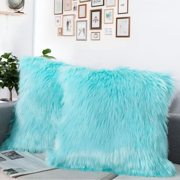 2 st Faux Fur Luxury Upholstery Sovrum Kuddfodral