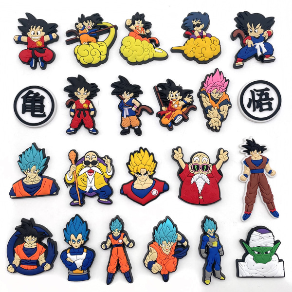 22 stk Dragon Ball-tema Crocs-sko charms for Diy Clog-sandaler D