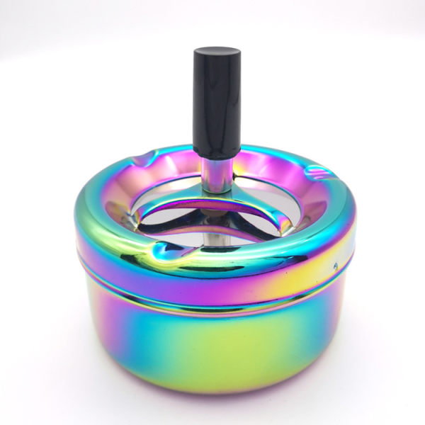 Rotating Ashtray, Wind Ashtray, metal/Chrome/Dazzling colors