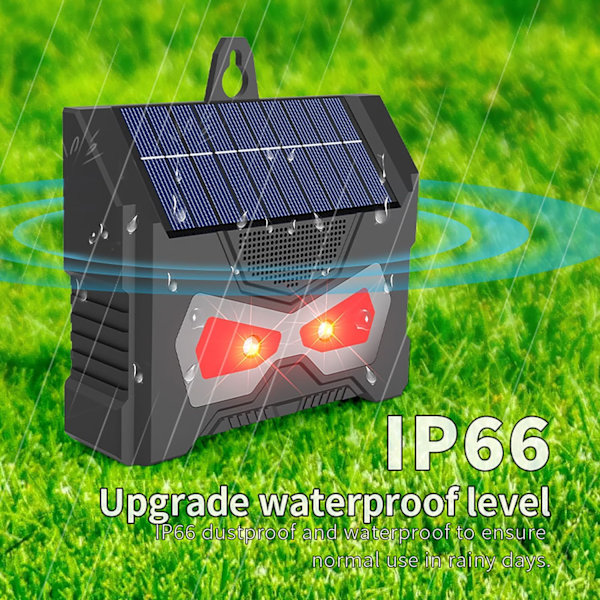 Repellent for Cats Ultrasonic (Pack of 2), Solar Powered Predator Eye