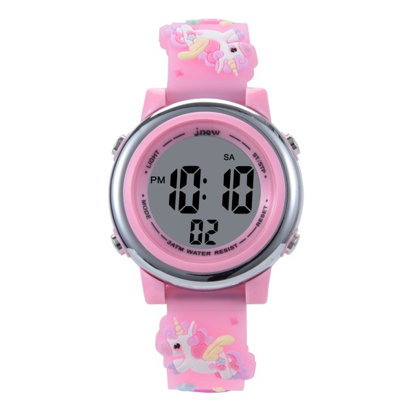 Digital watch för barn Sport Vattentät multifunktions elektroniska klockor 7 färg LED bakgrundsbelysning för 3 Ye