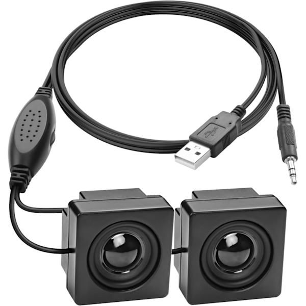 Mini stationär datorhögtalare med volymkontroll USB-driven dold stereohögtalare liten högtalare för PC laptop notebook