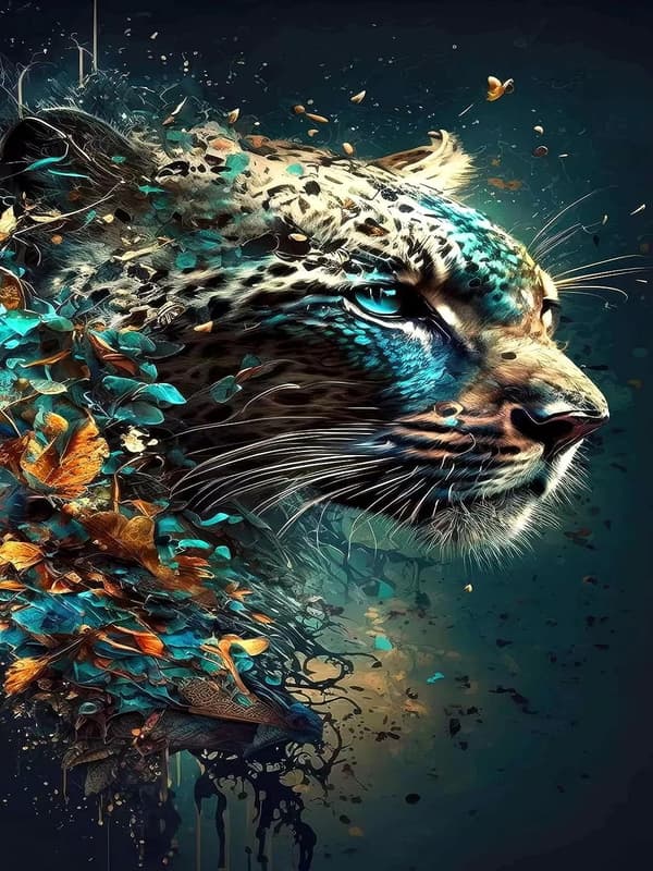 (30x40cm) 5D Diamantmaleri Tiger 7