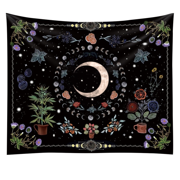 Växttapet Nature Boho Tapestry Moon Phase Tapestry Wall