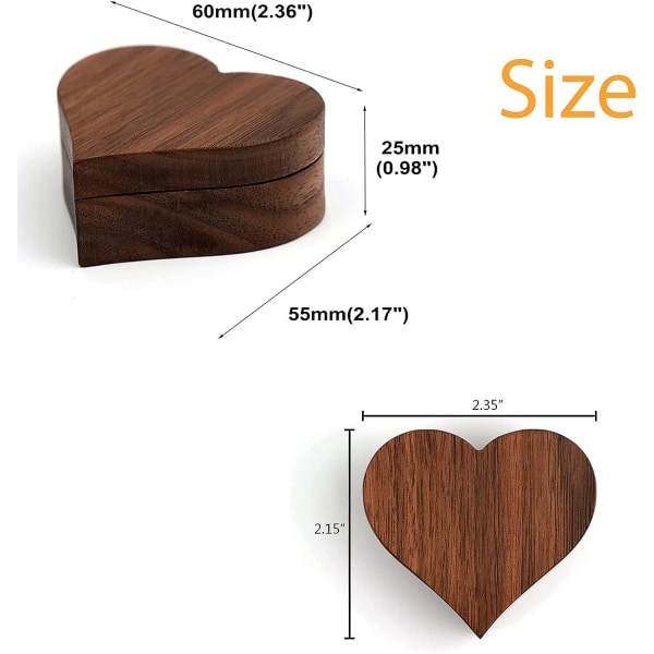Ecrin Bague, Boite Alliance Mariage, Boîte en Bois pour Allianc