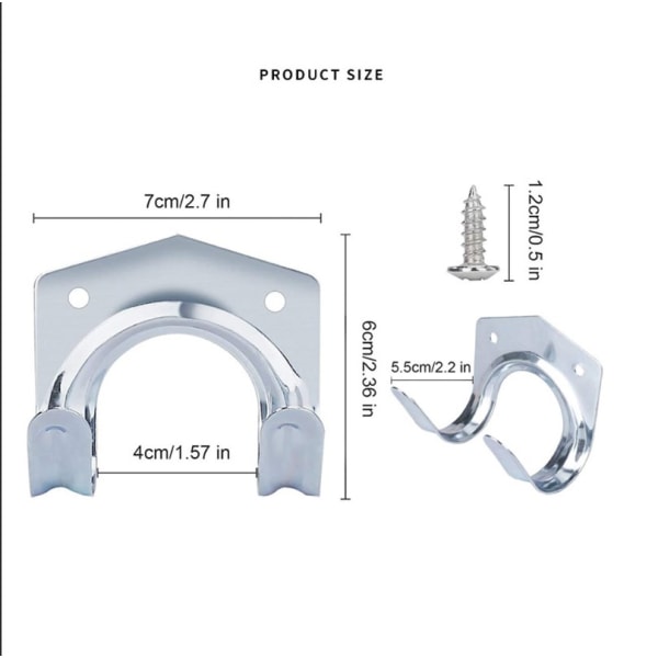 20 stk. opbevaringskroge, vægmonteret haveværktøjsholder, enkelt/dobbelt jernværktøjsholder til garagehylde