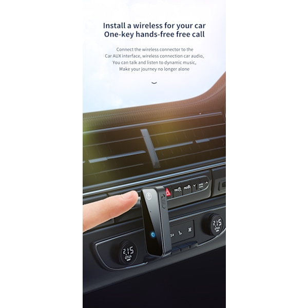 2 kappaletta Bluetooth-vastaanotin, Bluetooth-auton liitäntäsovitin, 5.0 Bluetoot