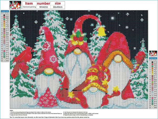 5D diamantmaleri 30x40cm juledekorasjon 45