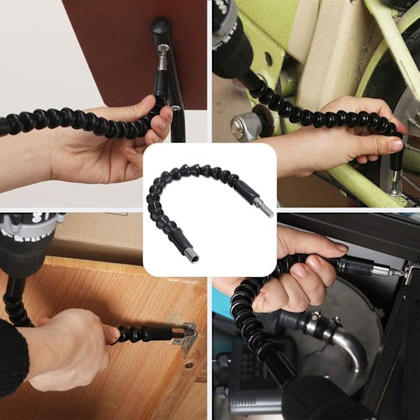 1 st Flexibelt Förlängningsborr, Flexibelt Borrbitsskaft, Sexkantigt Mjukt Skaft, Flexibelt Skruvmejseltillbehör, Flexibelt