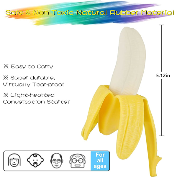 Super Blød Stressaflastende Legetøj Banan Kawaii Festgaver til