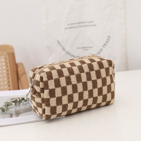 2-pak stor makeuptaske, pensel opbevaringstaske, ternet makeuptaske og rejsetoilettaske