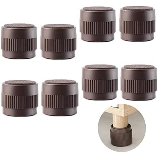 8 Pakk Justerbare Runde Møbelhevere Selvklebende Senghevere Heavy Duty Møbelbenforlengere for Seng Sofa Couch C