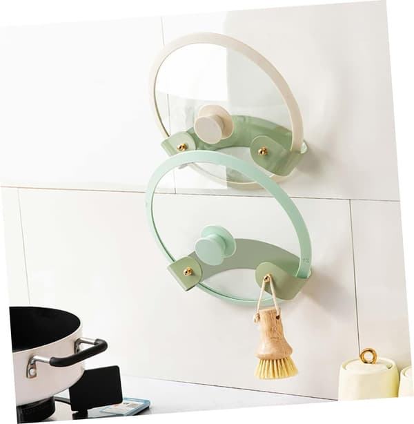 2 st Väggmonterat Grytlock Förvaringsställ Modern Skärbrädehållare