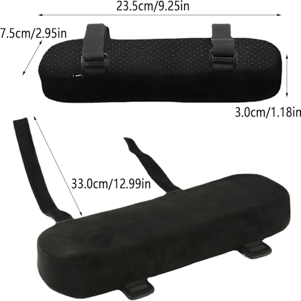 Ergonomiska Armstödskuddar för Kontorsstol - Memory Foam - Skydd för Armbågar