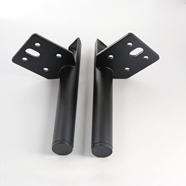 13cm Moderna Möbelben i Metall, Bordben Svart, Stål, Sidomonterade Soffa Skåp Fötter, Set om 4, Även för Hemmet